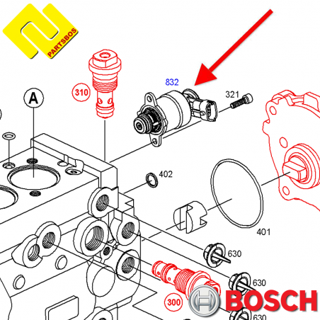BOSCH F00N210315 Common Rail Fuel Pressure Regulator ,Control Valve.
PARTSBOS