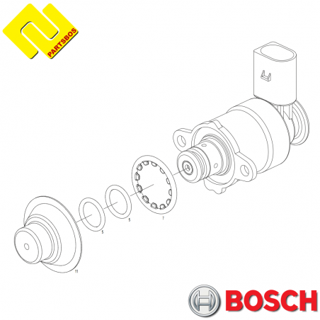 BOSCH 1462C00980 Common Rail Fuel Pressure Regulator ,Control Valve, for MERCEDES-BENZ . PARTSBOS