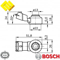 BOSCH 0261231176 Knock sensor ,
PARTSBOS