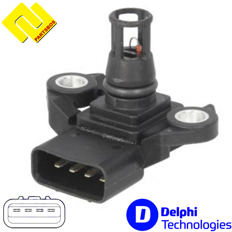 DELPHI PS10162 Intake Manifold Pressure Sensor MAP ,PARTSBOS