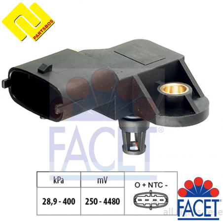 FACET 10.3206 Intake Manifold Pressure Sensor MAP ,PARTSBOS