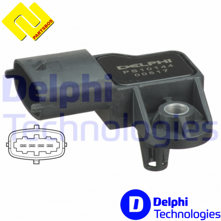 DELPHI PS10144 Intake Manifold Pressure Sensor MAP ,0261230280 ,0281006076 ,0281002437 ,0281002845 ,PS10115 ,
-PARTSBOS-