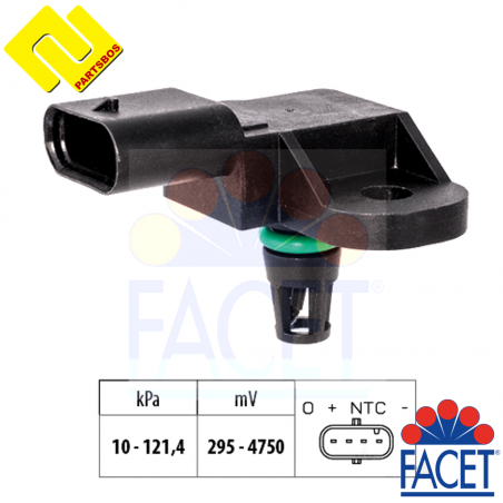 FACET 10.3414 Intake Manifold Pressure Sensor MAP 
for CITROEN ,GM ,OPEL ,PEUGEOT ,VAUXHALL ,
-PAERBOS-