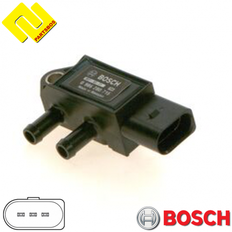 BOSCH 0986280715 Exhaust Pressure Sensor for AUDI ,SEAT ,SKODA ,VW ,-PARTSBOS-