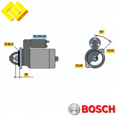 BOSCH 1986S00736 ,0001109330 Starter Motor 12v ,for JOHN DEERE ,CROWN ,-PARTSBOS-
