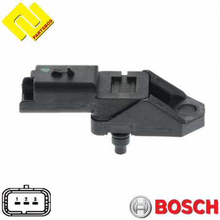 BOSCH 0986280652 Intake manifold air pressure sensor (MAP),
-PARTSBOS-