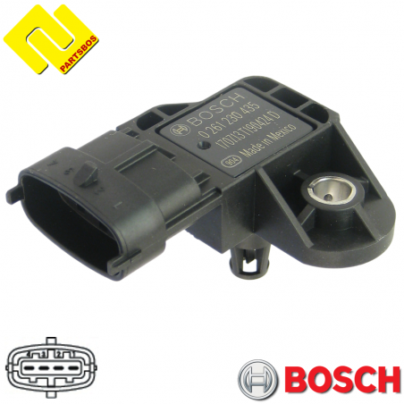 BOSCH 0261230435 Intake manifold air pressure sensor (MAP) , -PARTSBOS-