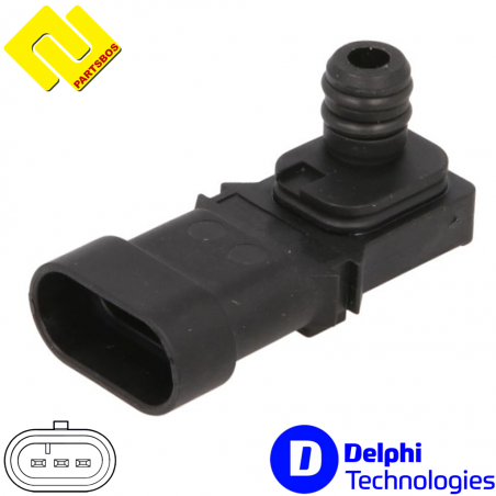 DELPHI PS10142 Intake Manifold Pressure Sensor MAP 5WK9681Z ,for DACIA ,GM ,NISSAN ,OPEL ,RENAULT ,-PARTSBOS-
