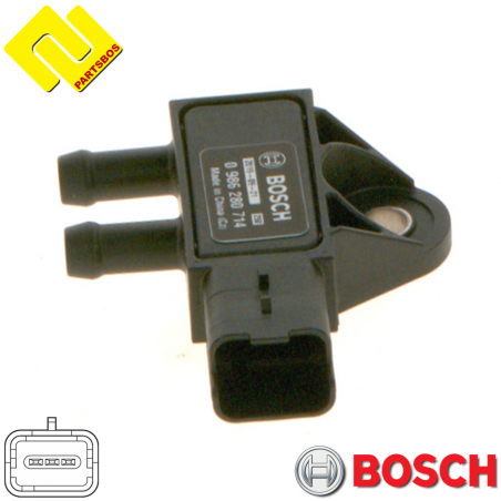 BOSCH 0986280714 Exhaust Pressure Sensor ,
-PARTSBOS-