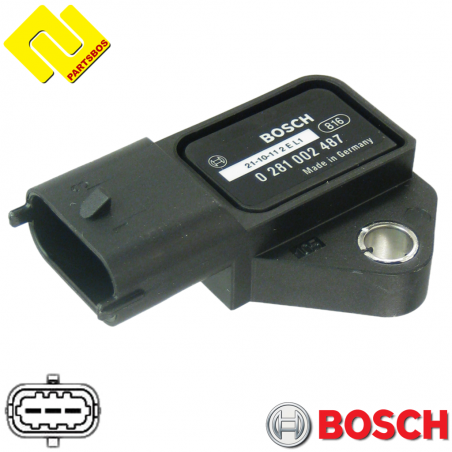 BOSCH 0281002487 Intake Manifold Pressure Sensor MAP 
for OPEL ,VAUXHALL ,HONDA ,-PARTSBOS-