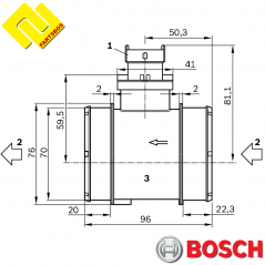 BOSCH 0281006054 Air mass sensor.
for ALFA ROMEO ,FIAT ,LANCIA ,SUZUKI ,-PARTSBOS-