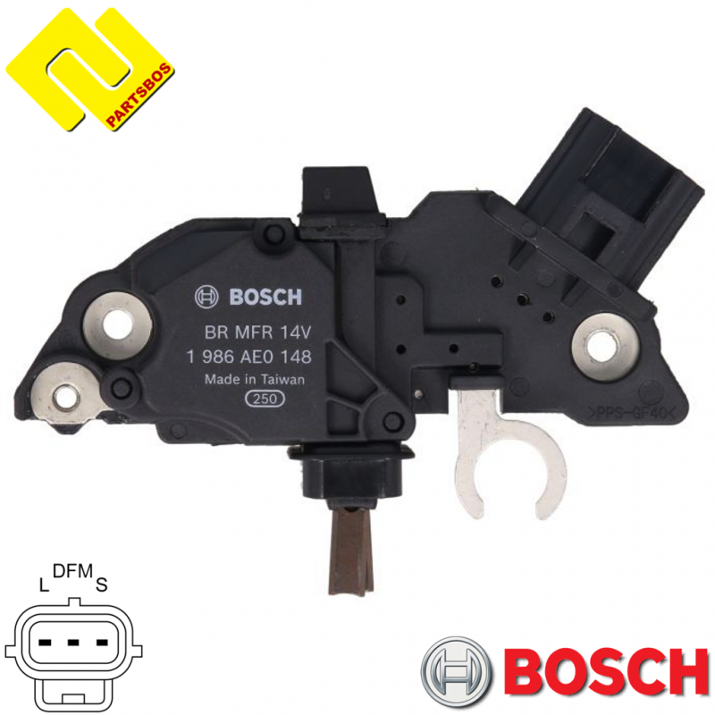 BOSCH 1986AE0148 ,F00M144183 ,F00M145348 ,Alternator Voltage Regulator for FORD ,-PARTSBOS-