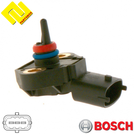 BOSCH 0281006134 Pressure Sensor for DEPARTRONIC metering unit for CATERPILLAR ,JOHN DEERE ,MAN ,KHD ,VOLVO ,VW ,-PARTSBOS-