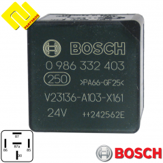 BOSCH 0986332403 ,0332209204 (MR204) Universal Relay 24v ,20 A ,With suppression diode .PARTSBOS