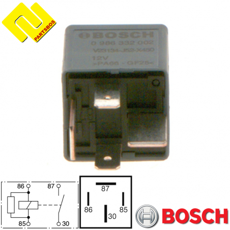 BOSCH 0986332002 MULTIFUNCTIONAL RELAY 0986332023 , 12v 70A ,-PARTSBOS-