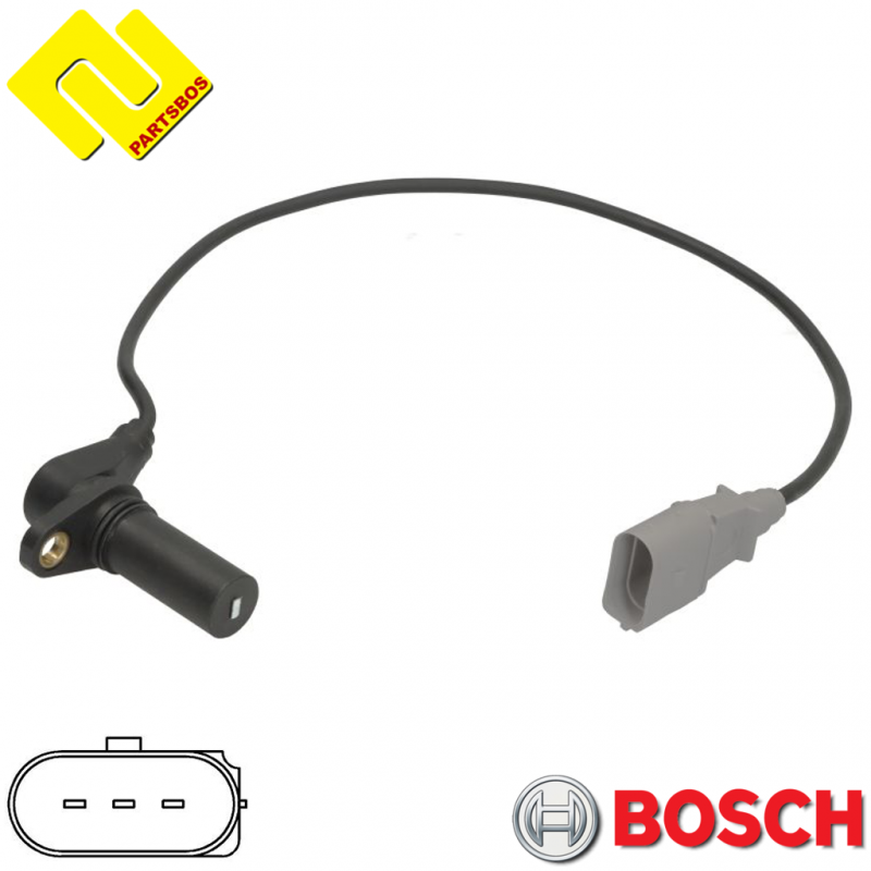 BOSCH 0986280787 Crankshaft RPM Sensor 
for AUDI ,SEAT ,SKODA ,VW ,
-PARTSBOS-