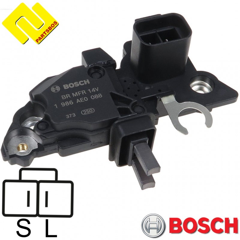 BOSCH 1986AE0088 ,F00MA45228 ,F00M145347,F00M145207 ,Alternator Voltage Regulator 14v ,for MITSUBISHI ,MB ,IVECO ,
-PARTSBOS-