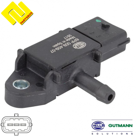 HELLA 6PP009409-071 Exhaust Pressure Sensor 
for CHEVROLET ,DAEWOO ,GM ,OPEL ,VAUXHALL 
-PARTSBOS-