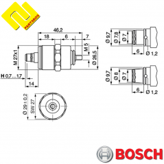 BOSCH 2330001021 Fuel Shutdown Shutoff Solenoid Valve 
for FIAT ,IVECO ,MAN ,MB ,SCANIA ,VOLVO ,
-PARTSBOS-