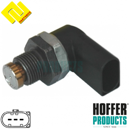 HOFFER 8029209 Fuel Pressure Sensor 13537787167 ,13577787167 ,0281002497 ,
for BMW ,-PARTSBOS-