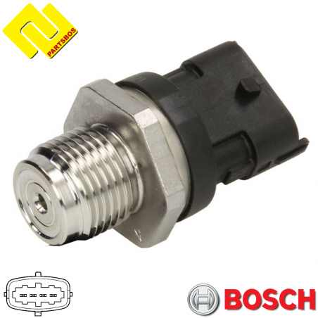 BOSCH 0281002982 ,0281008590 Fuel Pressure Sensor 
for FIAT ,GM ,IVECO ,OPEL ,
-PARTSBOS-