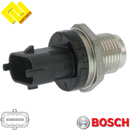 BOSCH 0281002908 Fuel Injection Pressure Sensor 0281002568 ,0281006085 ,0281002734 ,0281002865 ,-PARTSBOS-