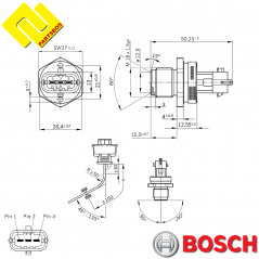 BOSCH CR Fuel Injection Pressure Sensor
-PARTSBOS- BOSCH CR Fuel Injection Pressure Sensor
-PARTSBOS-
