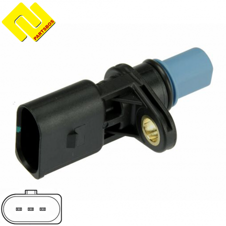 BREMI 60012 Camshaft Position Sensor 
06C905163B ,
for AUDI ,SEAT ,SKODA ,VW ,
-PARTSBOS-