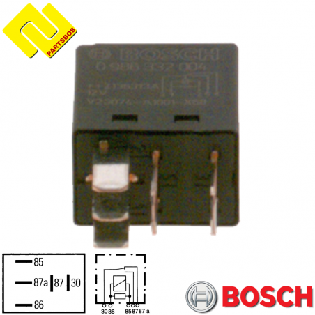 BOSCH 0986332004 Relay 12v/15A/5pins ,-PARTSBOS-