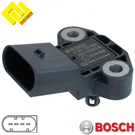 BOSCH 02612320B4 Intake Manifold Pressure Sensor MAP 0281006479 for MERCEDES-BENZ ,UNIMOG ,
-PARTSBOS-
