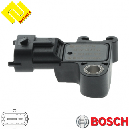 BOSCH 0261230262 Intake Manifold Pressure Sensor MAP 0261230184 ,-PARTSBOS-