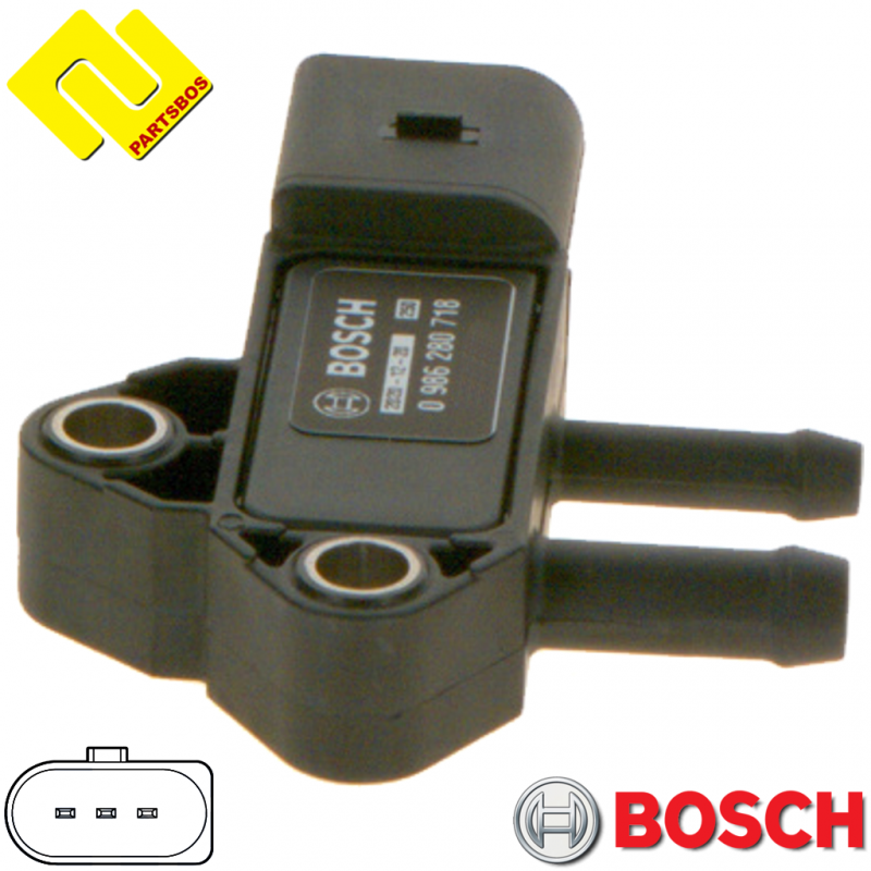BOSCH 0986280718 Exhaust Pressure Sensor 
for CITROEN ,MAZDA ,MITSUBISHI ,PEUGEOT ,SUBARU ,
-PARTSBOS-