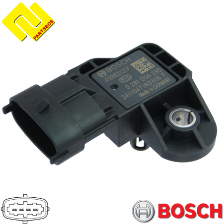 BOSCH 0281006330 Intake Manifold Pressure Sensor MAP for JEEP ,MASERATI ,VM MOTORI .-PARTSBOS-