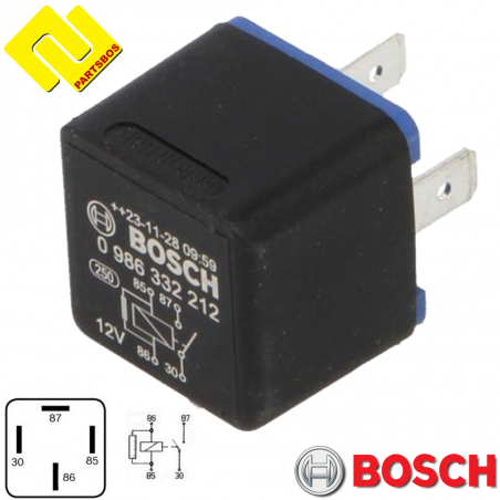 BOSCH 0986332212 Multifunctional Relay 12v 30A ,-PARTSBOS-