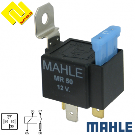 MAHLE MR50 Multifunctional Relay With Fuse ,12V/15A/4pins ,-PARTSBOS-