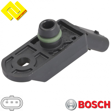 BOSCH 0261230486 Intake Manifold Pressure Sensor MAP for DS ,CITROEN ,OPEL ,PEUGEOT ,
-PARTSBOS-