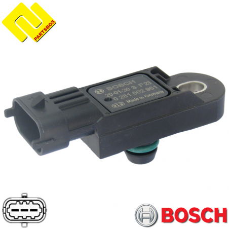BOSCH 0281002961 INTAKE MANIFOLD PRESSURE SENSOR MAP -PARTSBOS