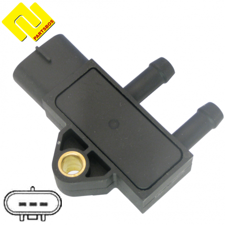 PARTSBOS P28033 ,05149229AA , EXHAUST GAS PRESSURE SENSOR , MANIFOLD DIFFERENTIAL (DPF) SENSOR , https://partsbos.shop/