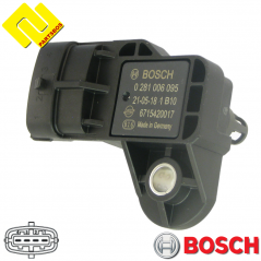 BOSCH 0281006095 Intake Manifold Pressure Sensor MAP
 PARTSBOS