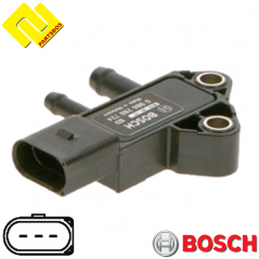 BOSCH 0986280724 Exhaust gas pressure sensor 
 PARTSBOS