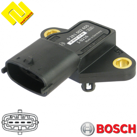 BOSCH 0281002655 ,0281002233 Intake Manifold Pressure Sensor MAP ,PARTSBOS