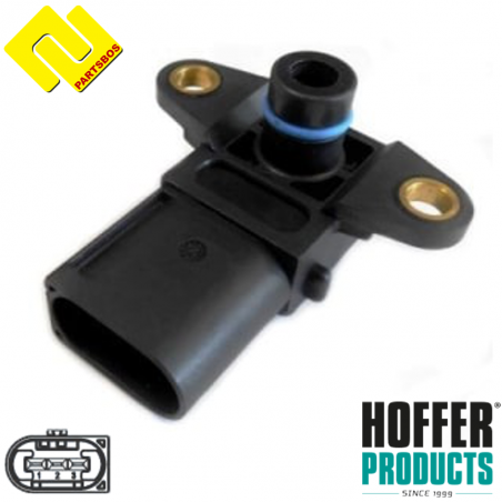 HOFFER 7472580 Intake Manifold Pressure Sensor MAP ,PARTSBOS