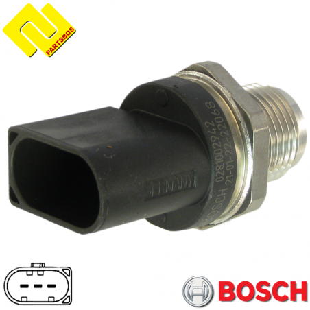 BOSCH 0281002942 Fuel Injection Pressure Sensor
 PARTSBOS