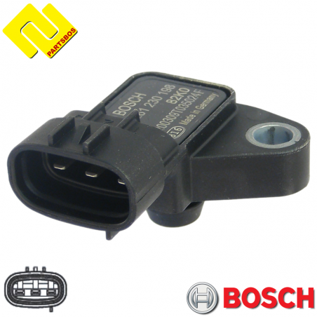 BOSCH 0261230198 Intake Manifold Pressure Sensor MAP 
,PARTSBOS